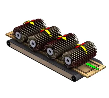 four sanding brushes